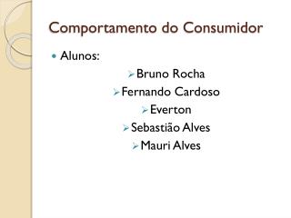 Comportamento do Consumidor