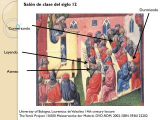 University of Bologna, Laurentius de Voltolina 14th century lecture