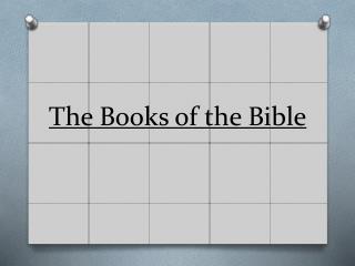 The Books of the Bible