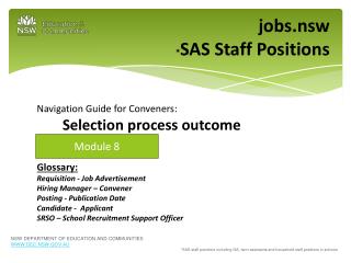 jobs.nsw * SAS Staff Positions