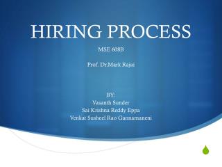 HIRING PROCESS