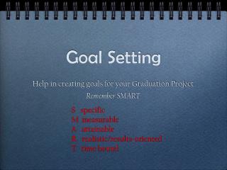 Goal Setting