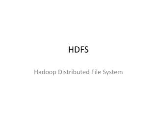 HDFS