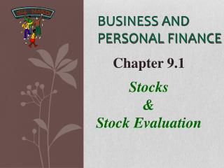 Business and Personal Finance