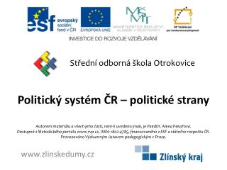 Politický systém ČR – politické strany