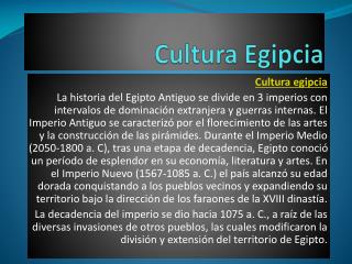 Cultura Egipcia