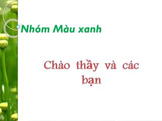 Nhóm Màu xanh