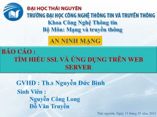 Khoa Công Nghệ Thông tin Bộ Môn: Mạng và truyền thông