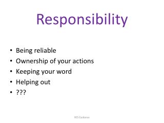 Responsibility