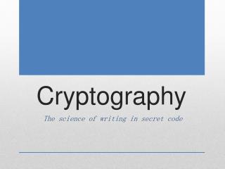 Cryptography