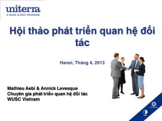 Hội thảo phát triển quan hệ đối tác Hanoi, Tháng 4, 2013