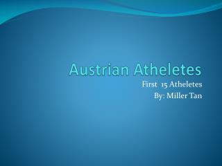 Austrian Atheletes