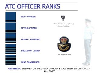 ATC OFFICER RANKS