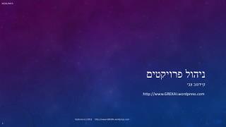 ניהול פרויקטים