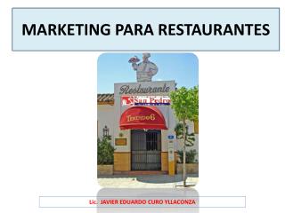 MARKETING PARA RESTAURANTES