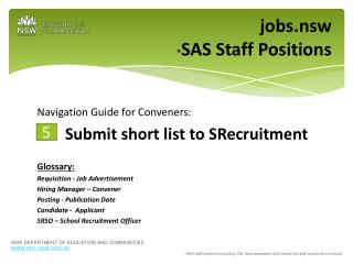 jobs.nsw * SAS Staff Positions