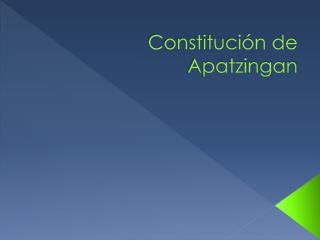 Constitución de Apatzingan