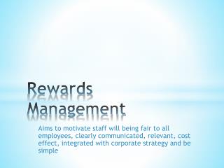 Rewards Management