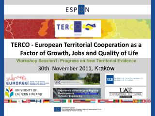 TERCO - European Territorial Cooperation as a Factor of Growth, Jobs and Quality of Life