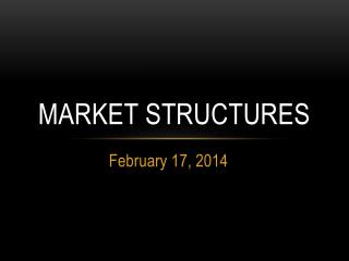 Market structures