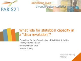 What role for statistical capacity in a “data revolution”?