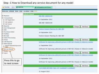 Step -1 How to Download any service document for any model