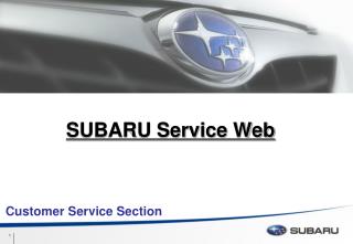 SUBARU Service Web