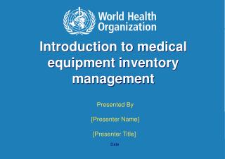 Introduction to medical equipment inventory management