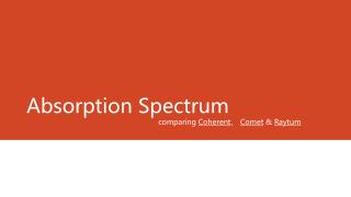 Absorption Spectrum 					comparing Coherent 、 Comet &amp; Raytum