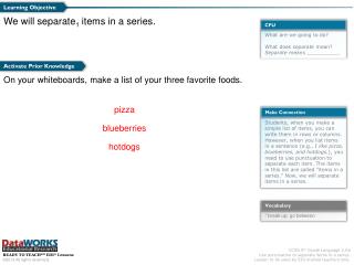 What are we going to do? What does separate mean? Separate means __________.