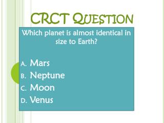 CRCT Question