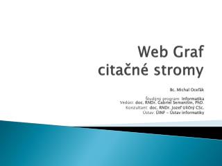 Web Graf cita čné stromy