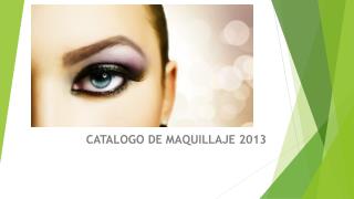 CATALOGO DE MAQUILLAJE 2013