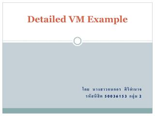 Detailed VM Example