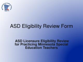 ASD Eligibility Review Form