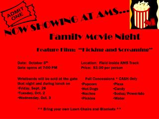 NOW SHOWING AT AMS…