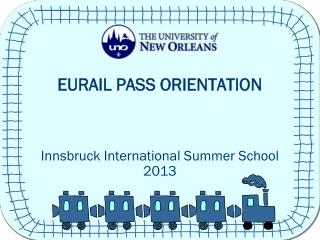 EURAIL PASS ORIENTATION