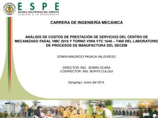 CARRERA DE INGENIERÍA MECÁNICA