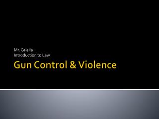 Gun Control &amp; Violence