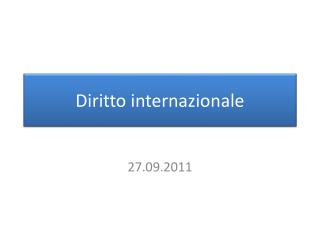 Diritto internazionale