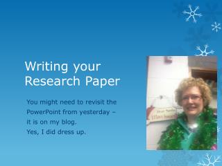 Writing your Research Paper