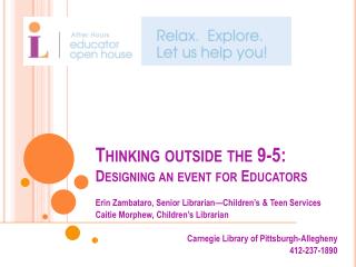 Thinking outside the 9-5: Designing an event for Educators