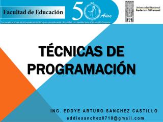 TÉCNICAS DE Programación