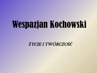 Wespazjan Kochowski