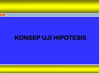 Konsep uji hipotesis