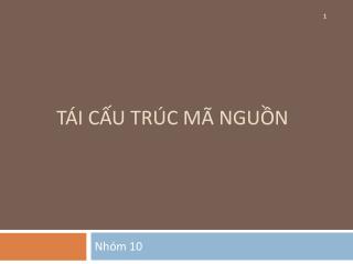 Tái cấu trúc mã nguồn