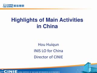 Highlights of Main Activities in China