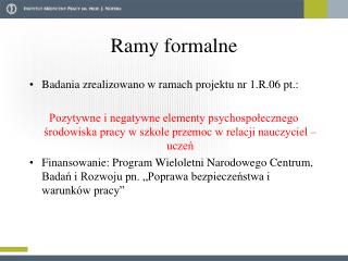 Ramy formalne