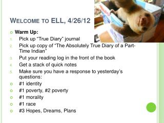 Welcome to ELL, 4/26/12