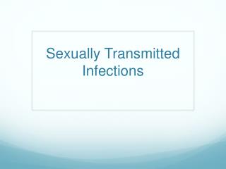 Sexually Transmitted Infections